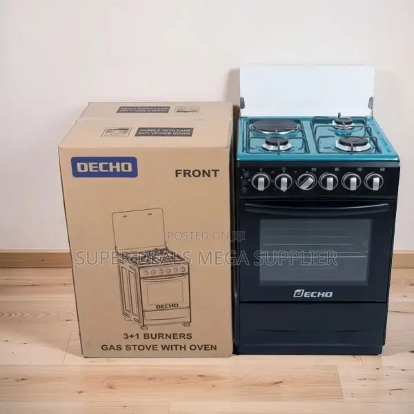 High-Capacity Free Standing 4 Gas Cooker Burner With Electric Oven
