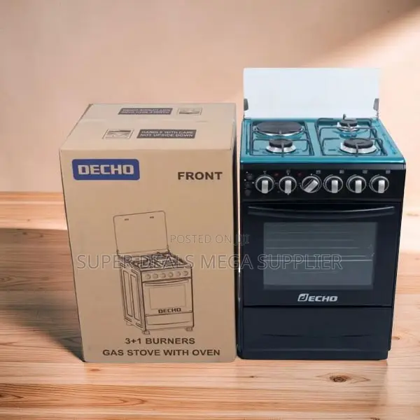 Ergonomic Free Standing 4 Gas Cooker Burner With Electric Oven