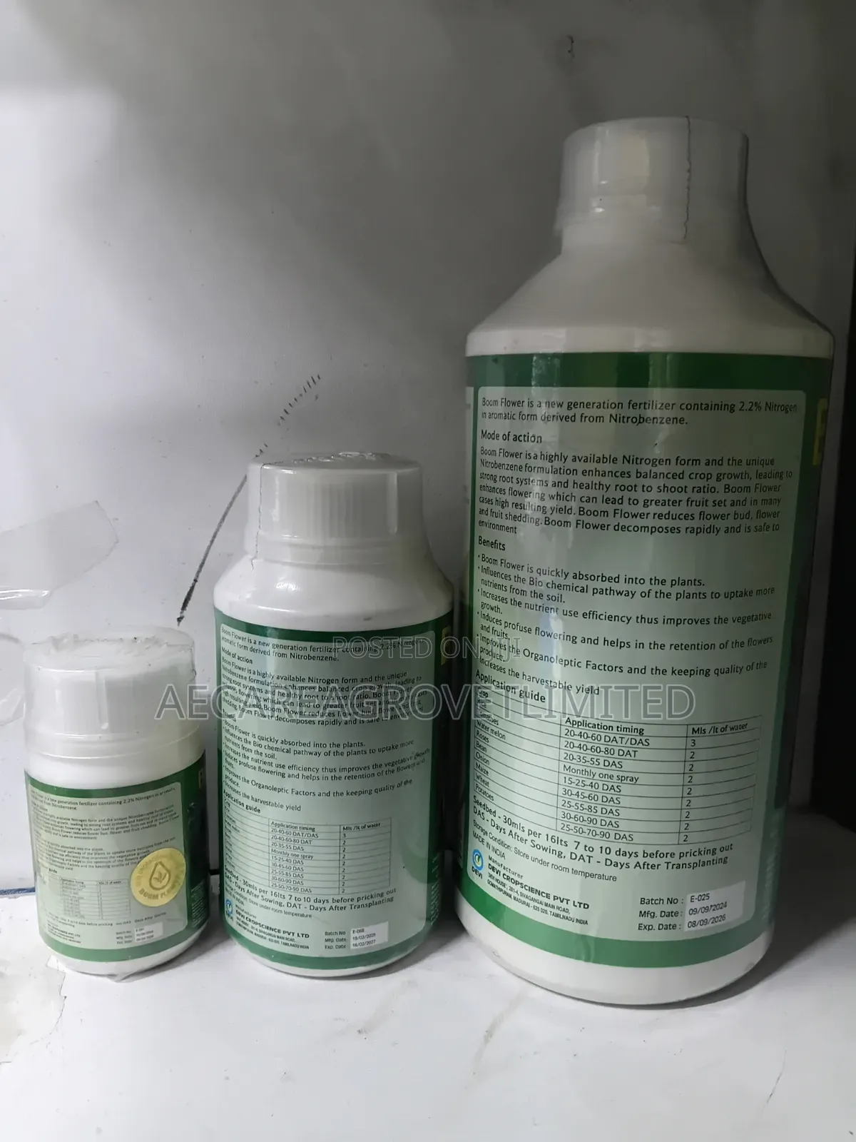Boom Flower Fertilizer 50ml, 100ml, 250ml, 1litre