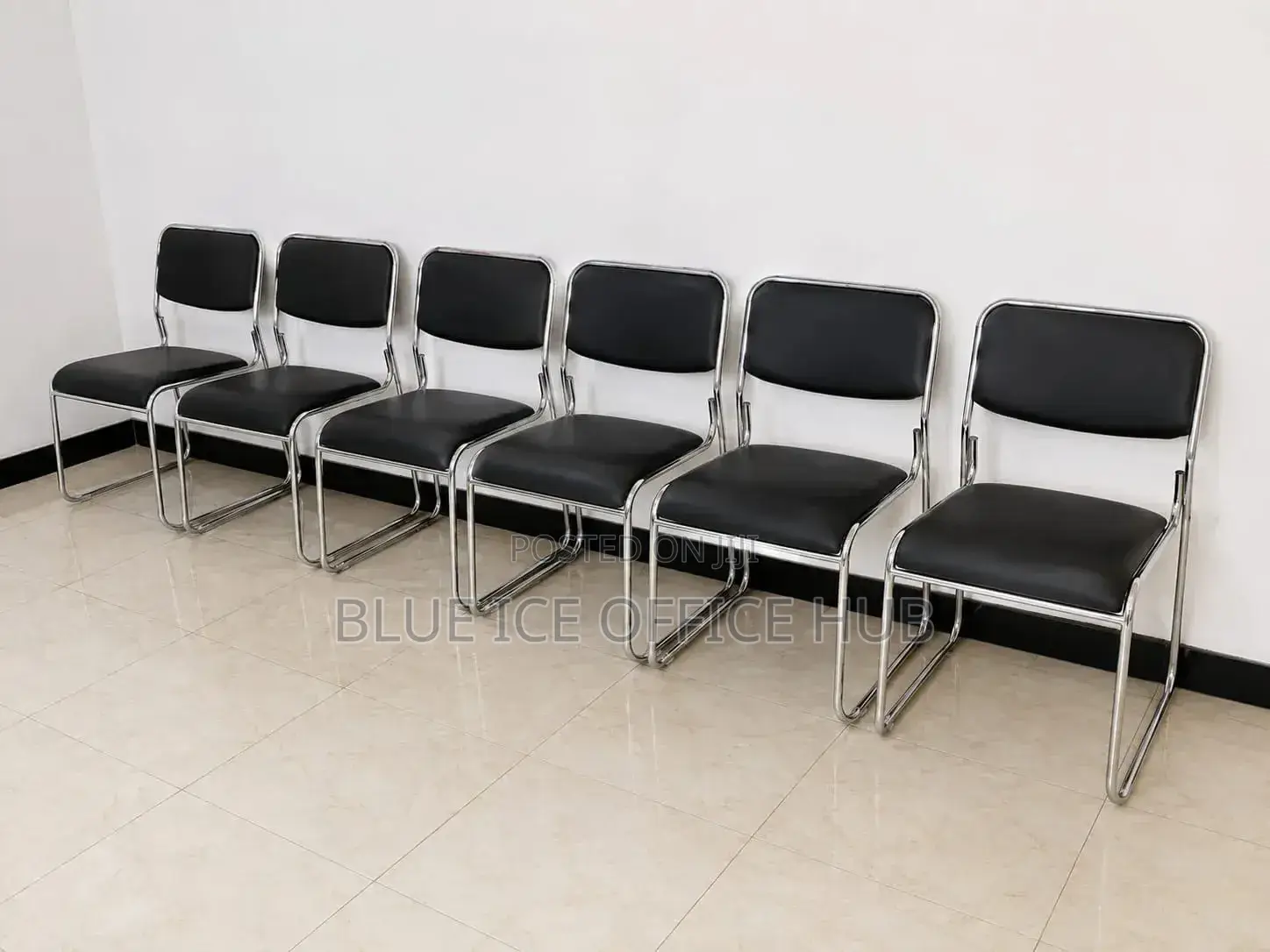 Modern Chrome Visitors Chair Office Guest Chair