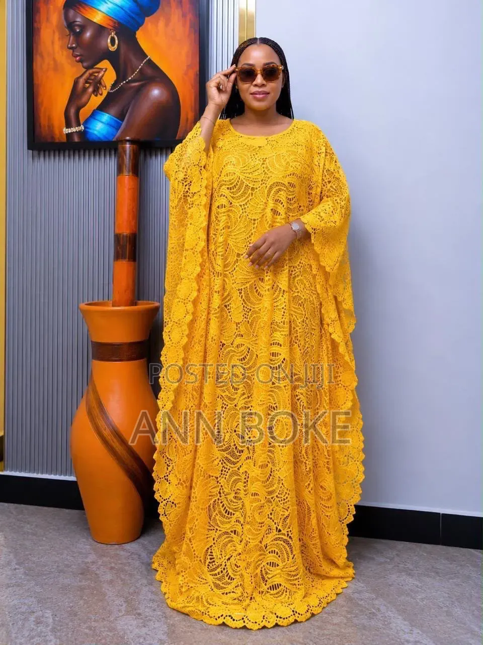 Elegant Dress
Lace Material free 
Sizes