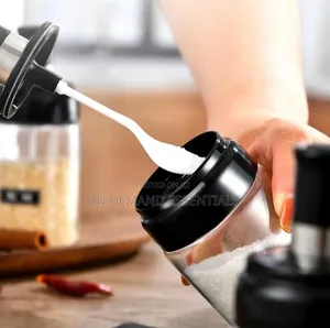 Glass 4pc Set (2 Oil Jars 2 Spice Jars)