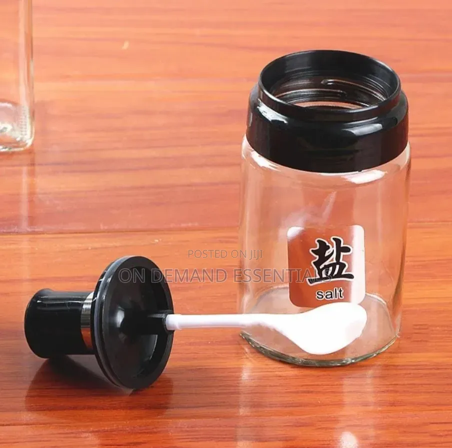 Glass 4pc Set (2 Oil Jars 2 Spice Jars)
