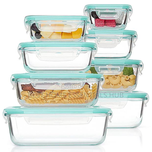 *4pcs Airtight Borosilicate Glass Food Storage Containers Set - thumbnail 2
