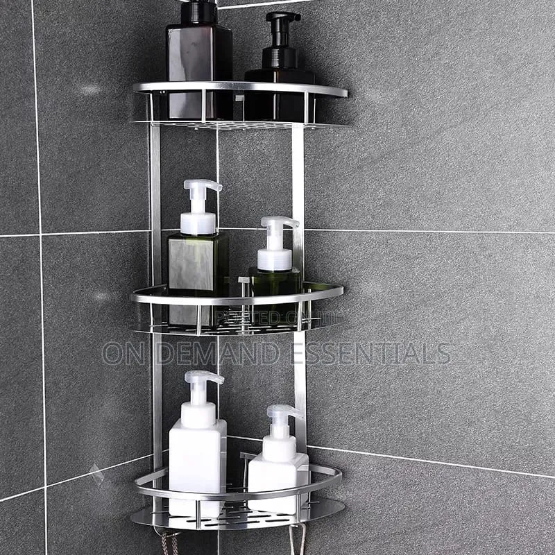 3 Layer Space Aluminum Bathroom Corner Shelf