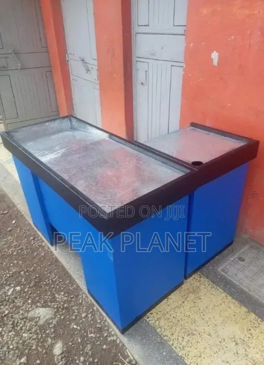 Supermarket Till Counter With Stainless Steel Top