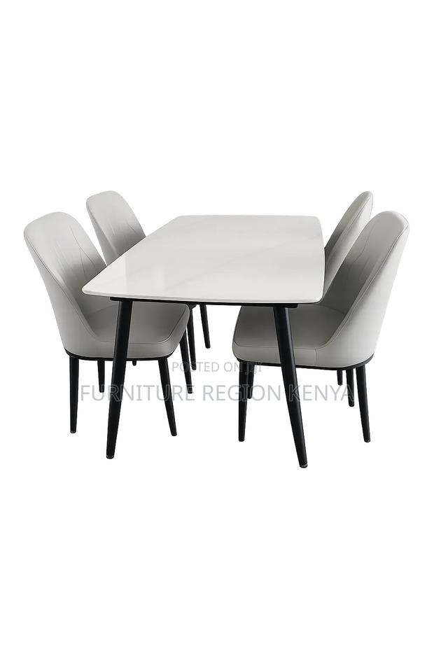 Four-Seater Marble Top Dining Table - thumbnail 2