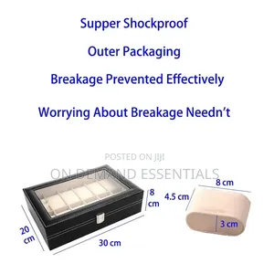 12 Slots Leather Watch Case Storage Box