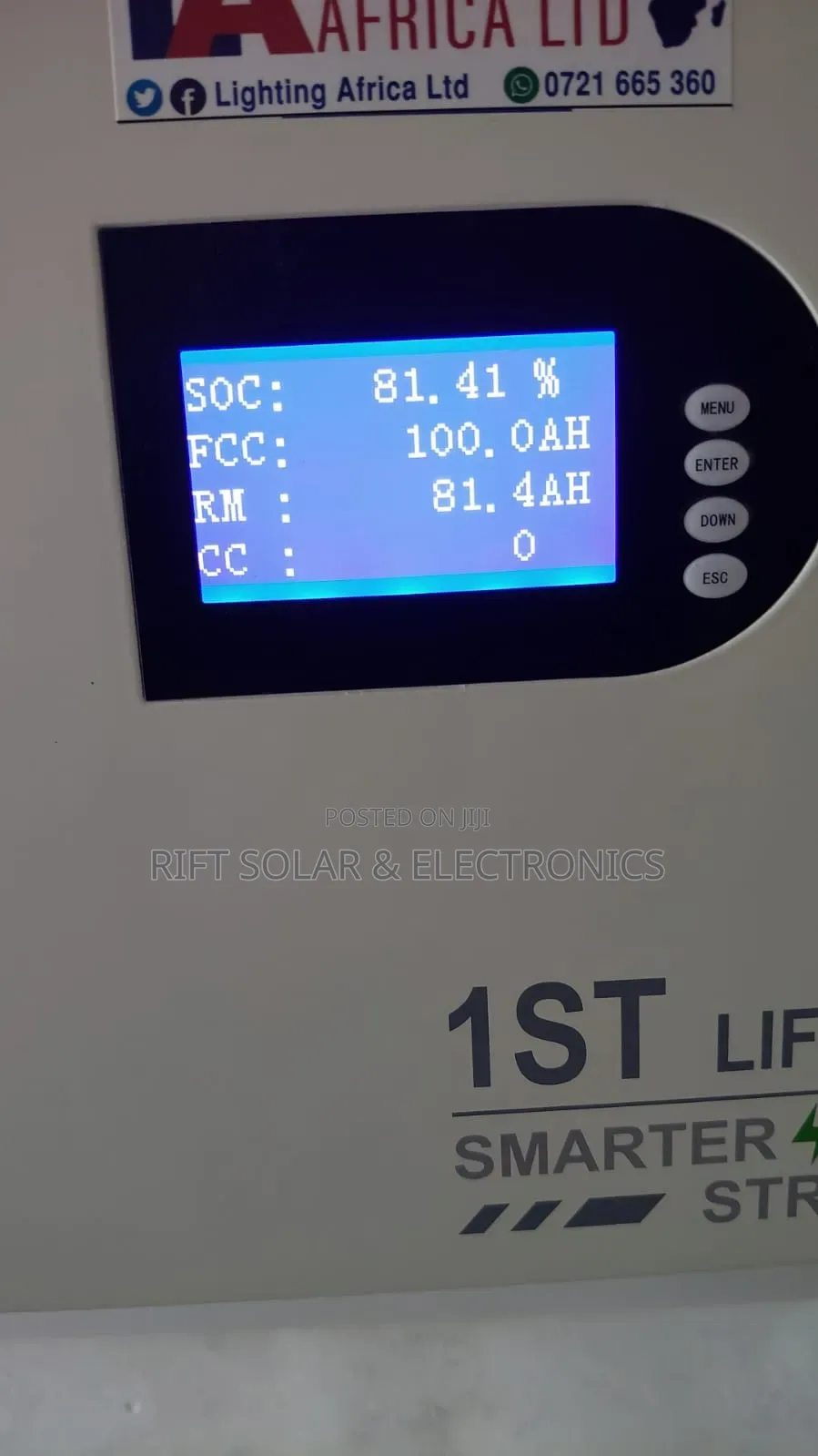 Amizar 5.12kwh - 48v Lithium Ion Battery (100ah) 6000 Cycle 1st Life