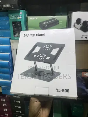 Duo Fan Aluminum Laptop Stand - Heavy Duty Ergonomic Riser