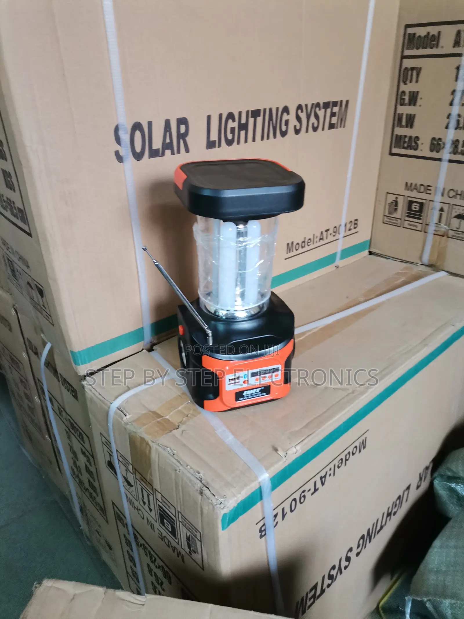 Dat At9016b Solar Lighting Kit With Fm Radio and USB Phone Charging