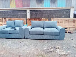5-Seater Sofa Set – Grey High-Density Cushions
