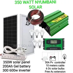 350W Solar - 200Ah Gel Battery - 300w - 600w Inverter - 30A Controller