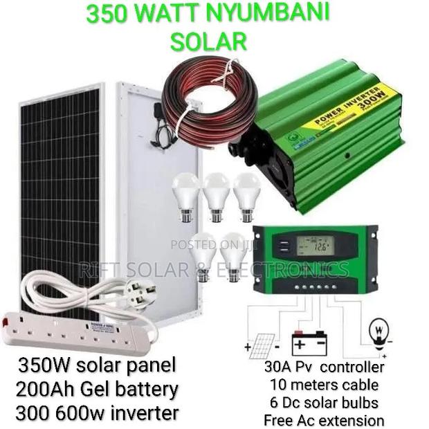 350W Solar - 200Ah Gel Battery - 300w - 600w Inverter - 30A Controller