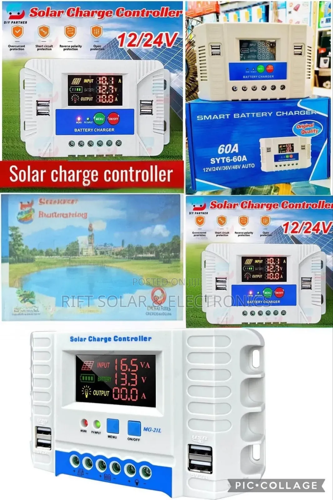 60A PWM Solar Charger Controller (12v/24v/36v/48v)