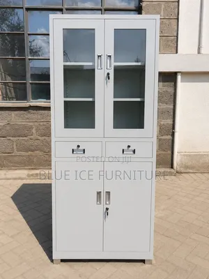 Premium 4-Door Steel Cabinet Filing Cabinet With Glass Door