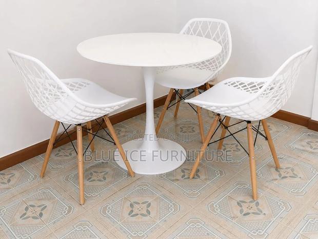 Modern 3 Seater Round Dining Table Set