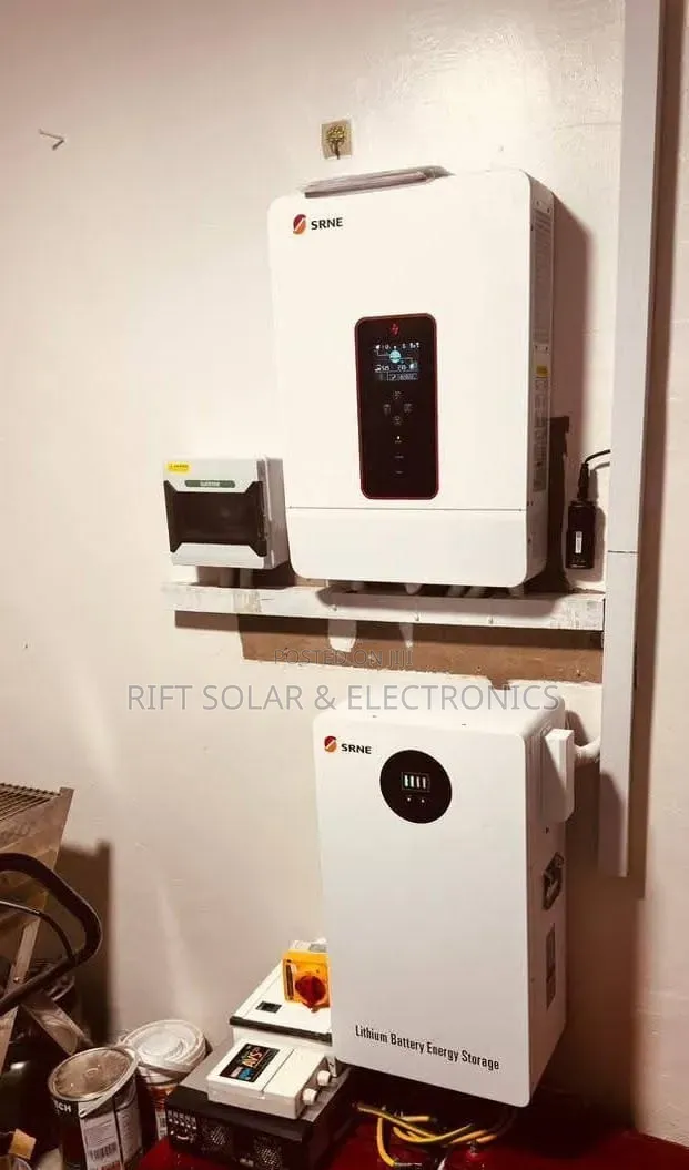 SRNE 10kva VHM Inverter - 10.26kwh Lithium Ion Battery