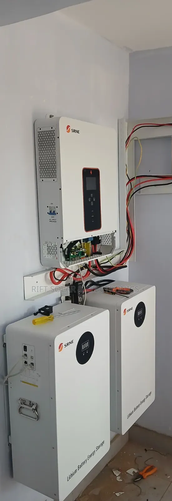 SRNE 10kva VHM Inverter - 10.26kwh Lithium Ion Battery