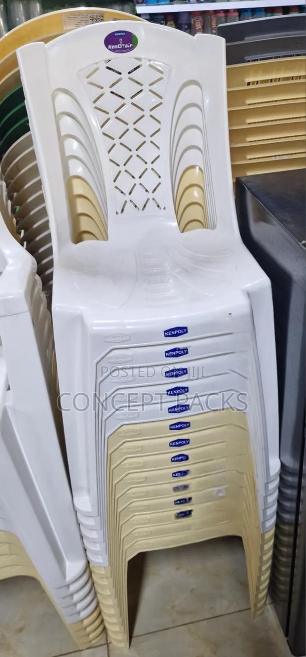10pcs Kenpoly 2032 White Armless Chair - thumbnail 2