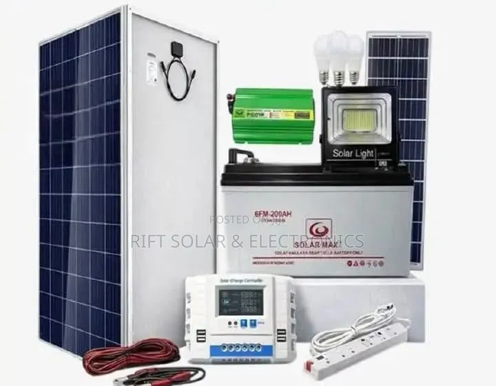300W Solar - 200Ah Battery - 300w Inverter - 100w Free Floodlight