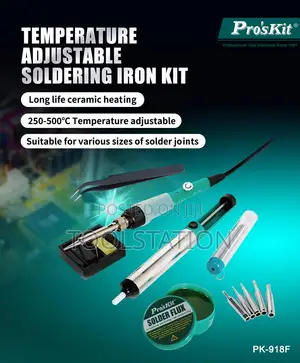 Soldering Iron Kit Temp. Adjustable
250-500 °c Pk-918f