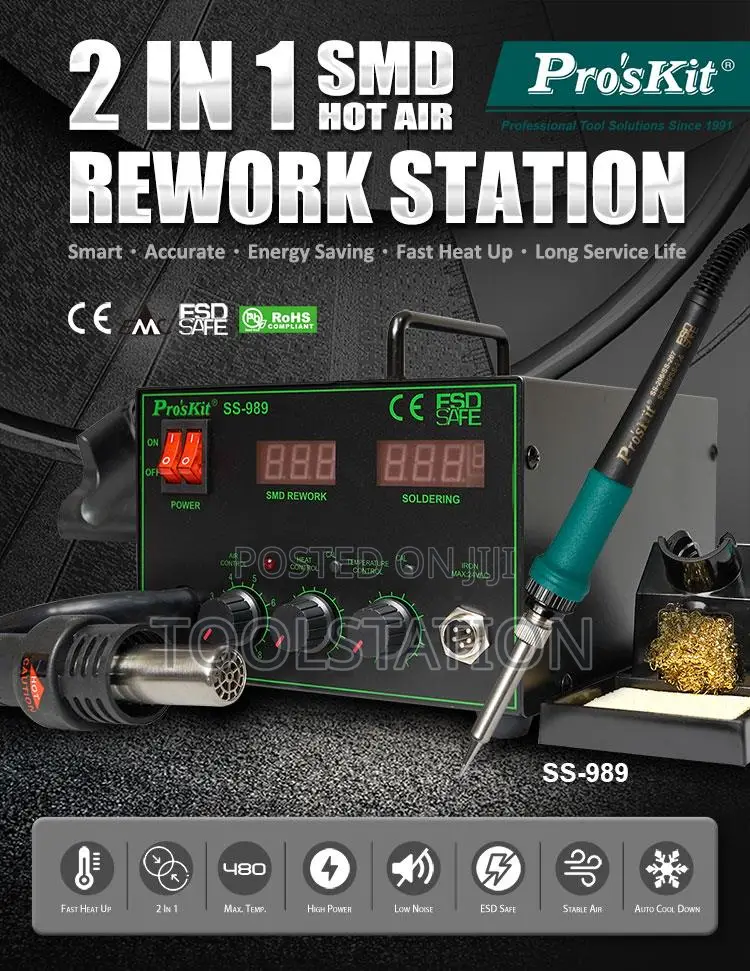 SMD Hot Air Rework Station 2in1 700w Ss-989b