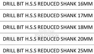 DRILL BIT H.S.S REDUCED SHANK for 13chuck Available in 16/17/18/20/25