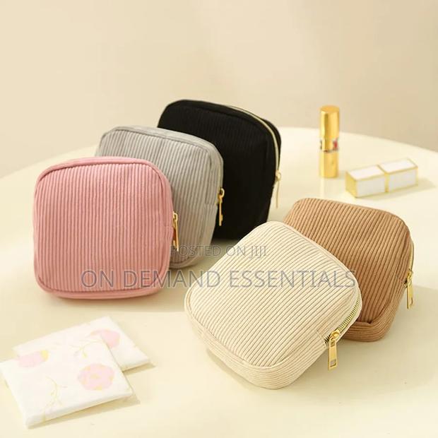 Velvet Makeup and Sanitary Napkins Case Mini Cosmetic Storage Pouch