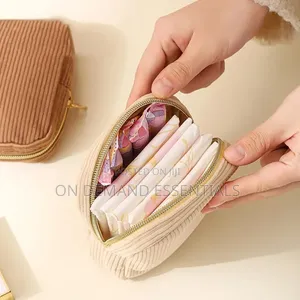 Velvet Makeup and Sanitary Napkins Case Mini Cosmetic Storage Pouch