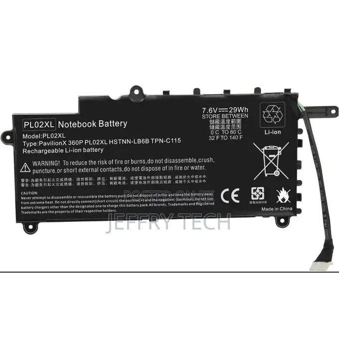 HP Pl02xl Battery Compatible Pavilion X360 11-N HSTNN-Db6b HSTNN-Lb6b