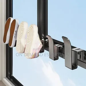 2pcs Multi-Functional Wall-Mounted Balcony ShoeRack Quick-Drying