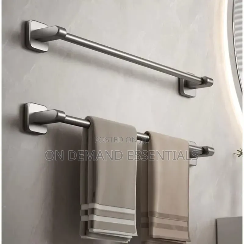 1pc 50CM Metallic Wall Mounted Towel Rack