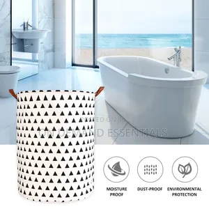 Foldable Cotton Linen Laundry Basket