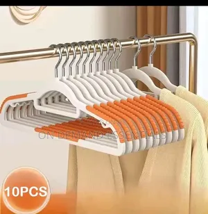 10Pcs Set of Non-Slip Hangers Sturdy and Durable Rotating Hook Hangers