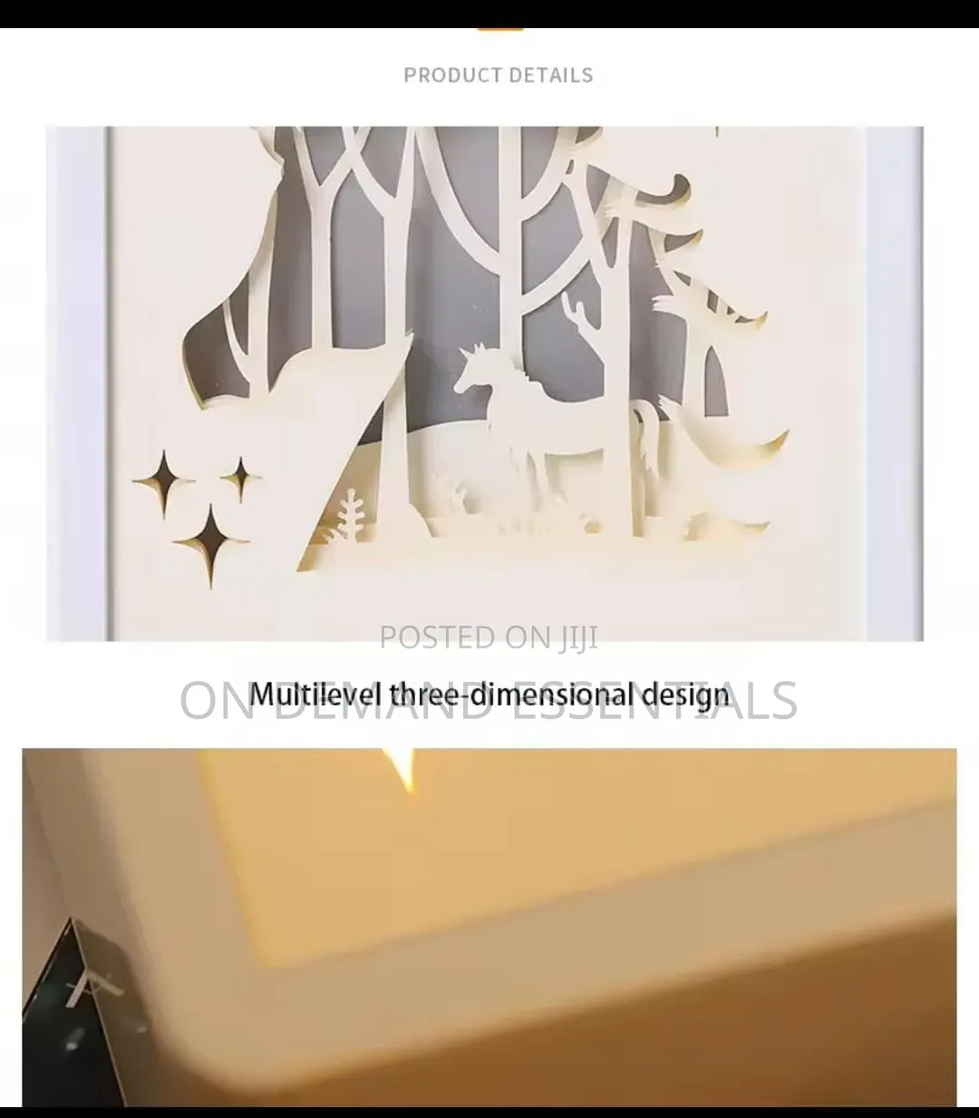 Creative 3d Paper Carving Light Ornaments LEd Table Lamp