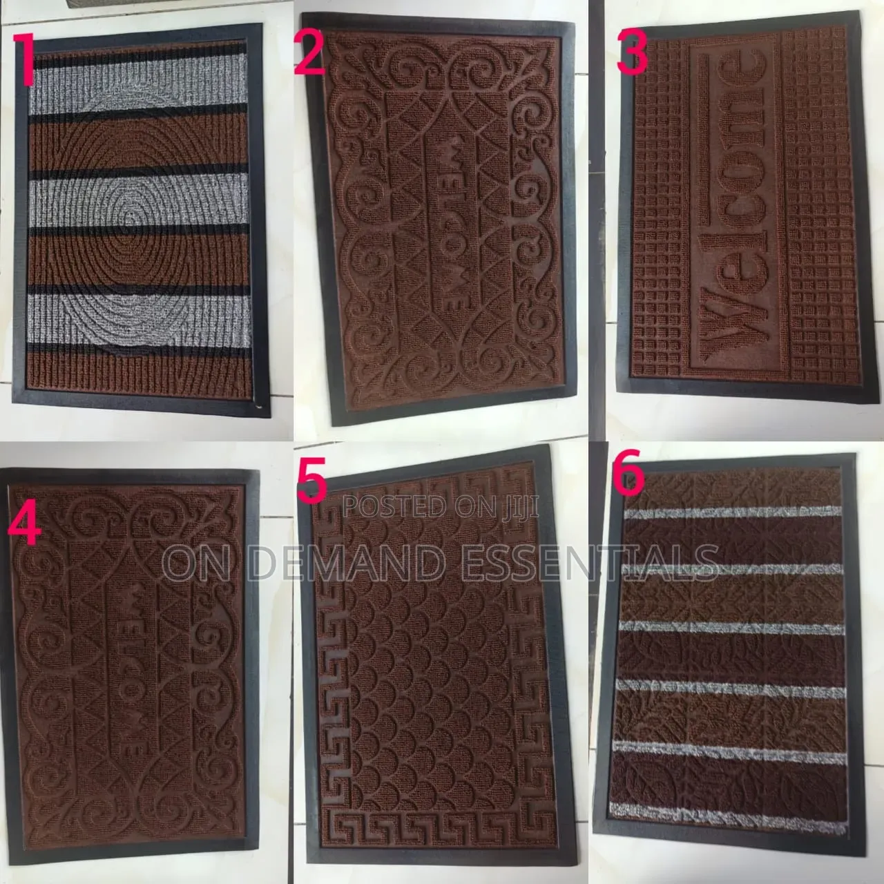 Door Mat Plain/Patterned Super Strong and Antislip Size 40 by 60