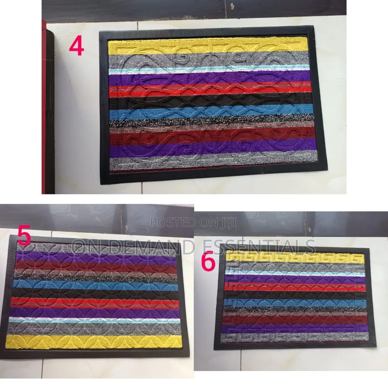 Door Mat Plain/Patterned Super Strong and Antislip Size 40 by 60