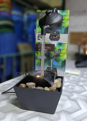 Led Fountain Floating Teapot Water With Stones