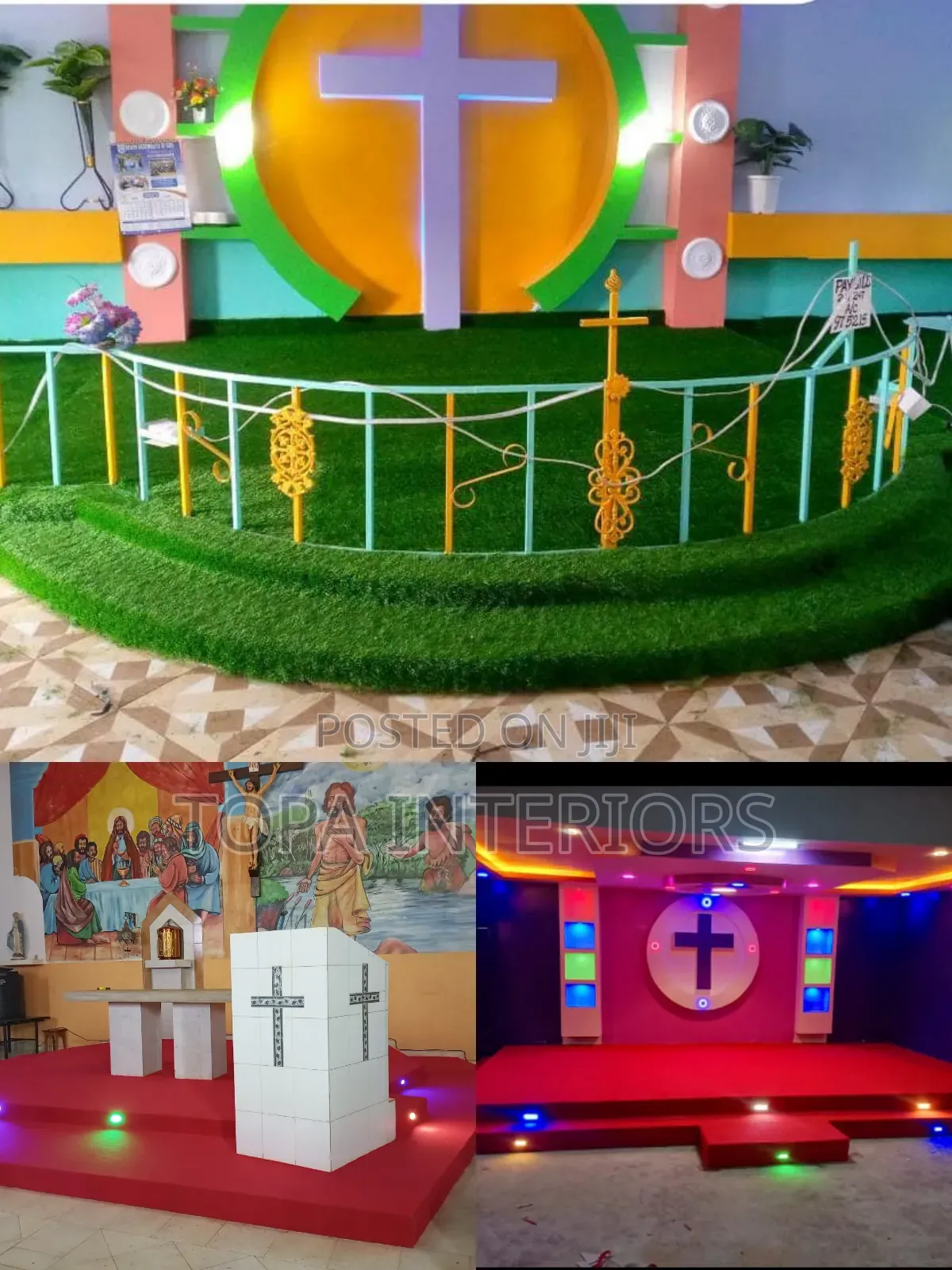 Modern Church Decoration Wall to Wall Floor Carpets for Altar Decor