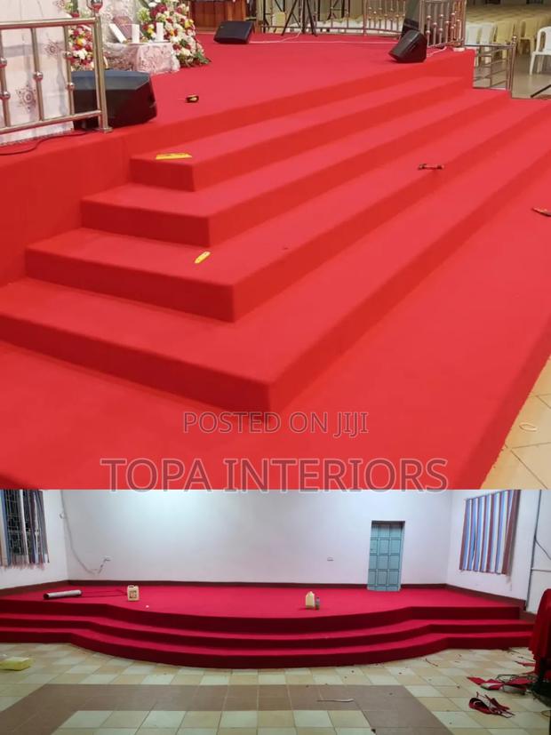 Red Delta Church Carpets for Altar Decoration - thumbnail 2