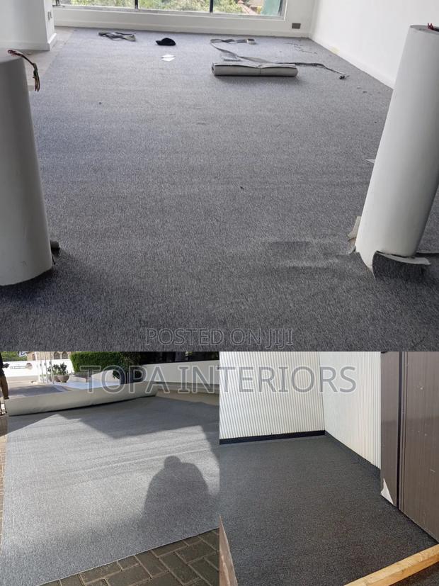 Grey Office Floor Carpets for Wall to Wall Floor Insulation - thumbnail 2