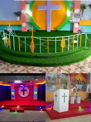Natural Look Church Altar Decor Artificial Green Floor Grass Carpets