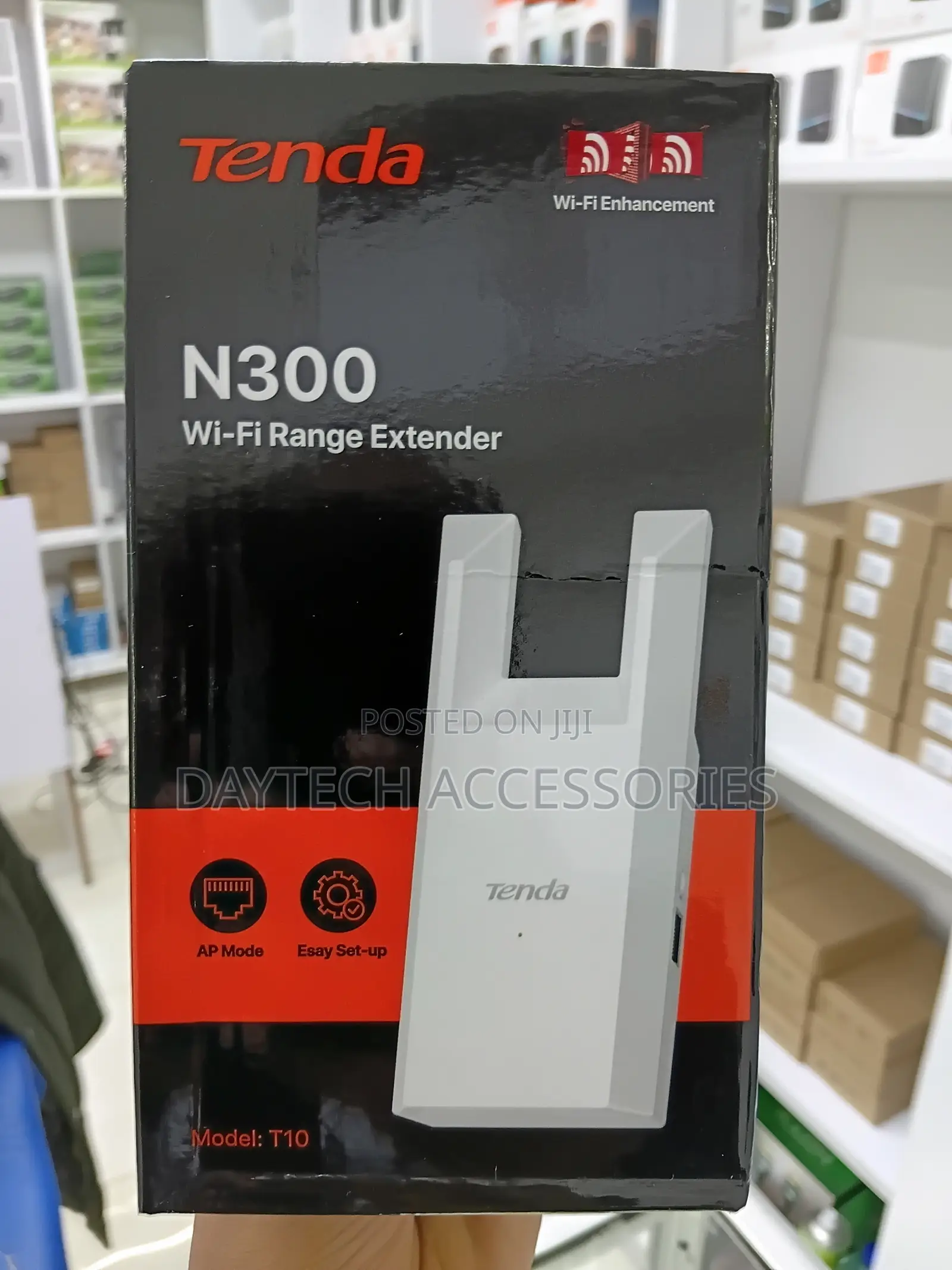 Tenda T10 N300 Wi-Fi Range Extender - White