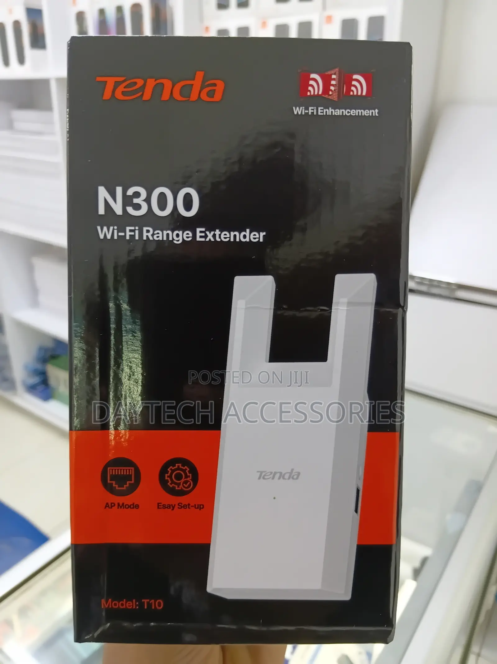 Tenda T10 N300 Wi-Fi Range Extender - White