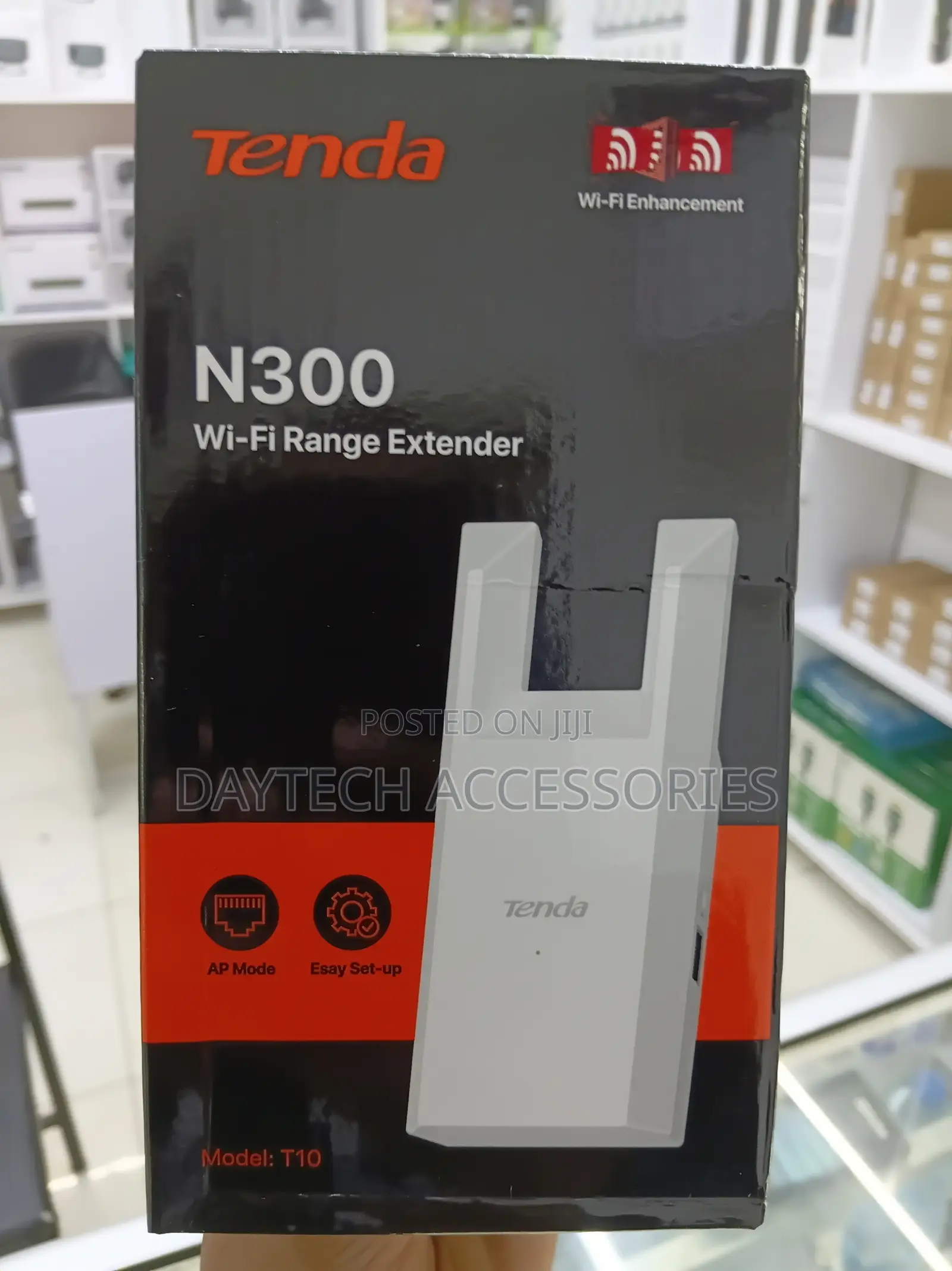 Tenda T10 N300 Wi-Fi Range Extender - White