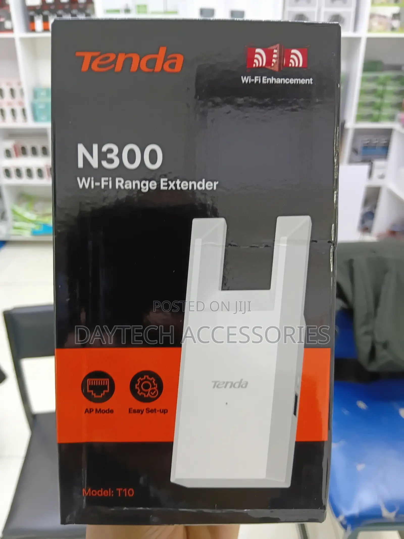 Tenda T10 N300 Wi-Fi Range Extender - White