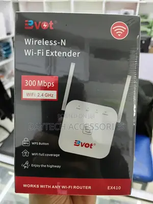 This Is a Bvot EX410 Wireless-N Wi-Fi Extender With Two Antennas.