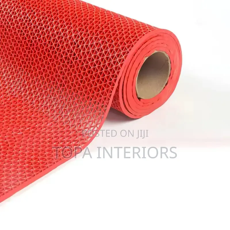 Red Porous Bathroom Antislip Floor Mats