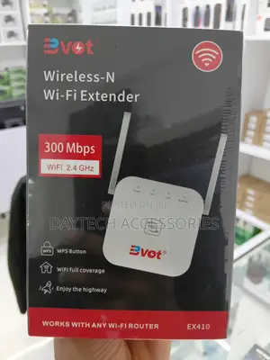 Bvot EX410 Wireless-N Wi-Fi Extender With Two External Antennas.
